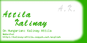 attila kalinay business card